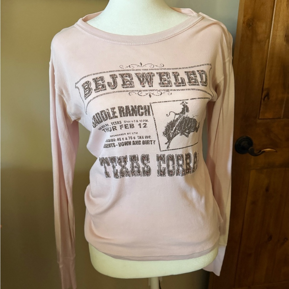 Pink Long Sleeve Graphic Sweatshirt